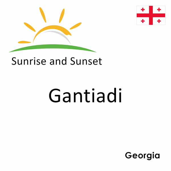 Sunrise and sunset times for Gantiadi, Georgia