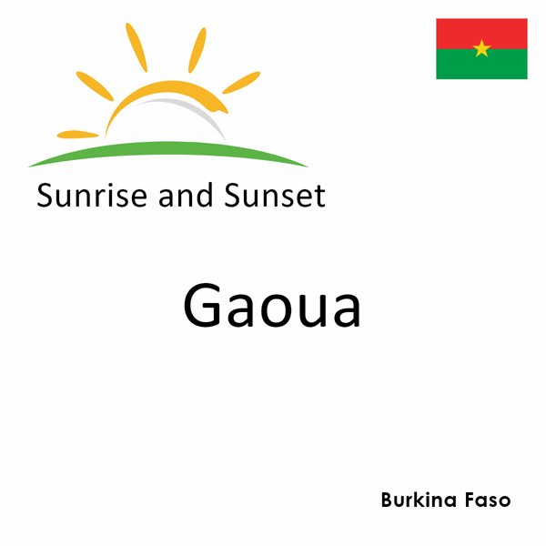 Sunrise and sunset times for Gaoua, Burkina Faso