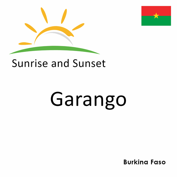 Sunrise and sunset times for Garango, Burkina Faso