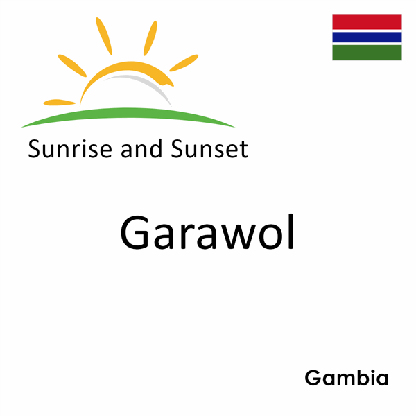 Sunrise and sunset times for Garawol, Gambia