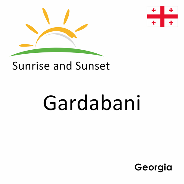 Sunrise and sunset times for Gardabani, Georgia