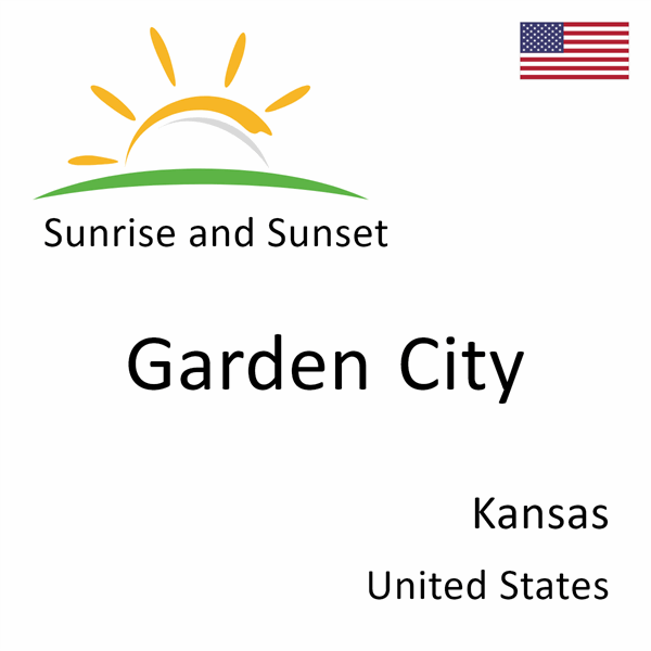 Sunrise and sunset times for Garden City, Kansas, United States