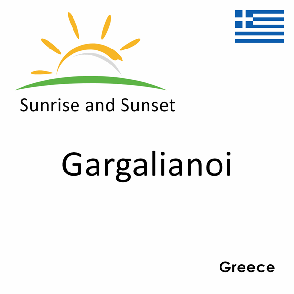 Sunrise and sunset times for Gargalianoi, Greece