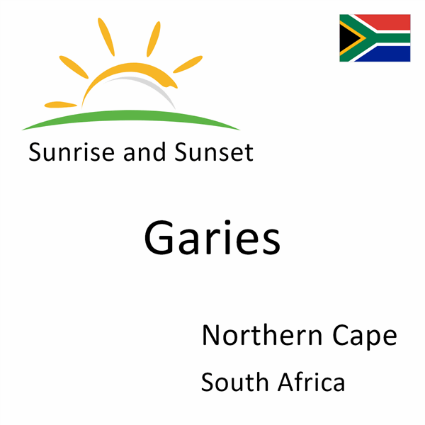 Sunrise and sunset times for Garies, Northern Cape, South Africa