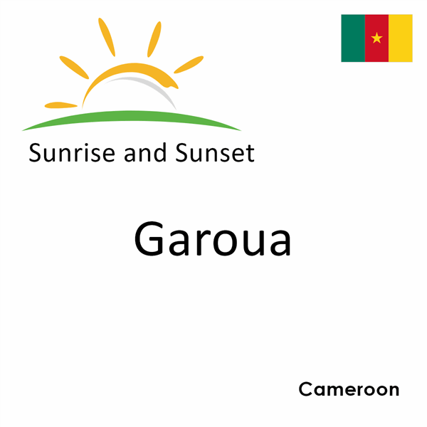 Sunrise and sunset times for Garoua, Cameroon