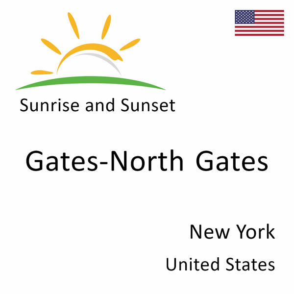 Sunrise and sunset times for Gates-North Gates, New York, United States