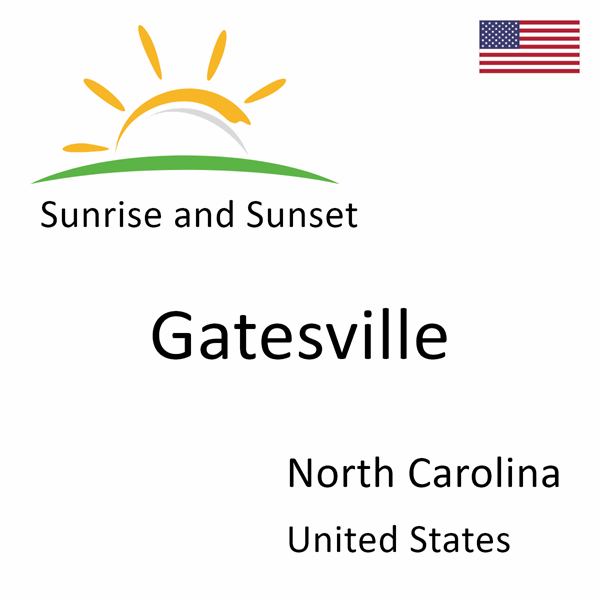 Sunrise and sunset times for Gatesville, North Carolina, United States