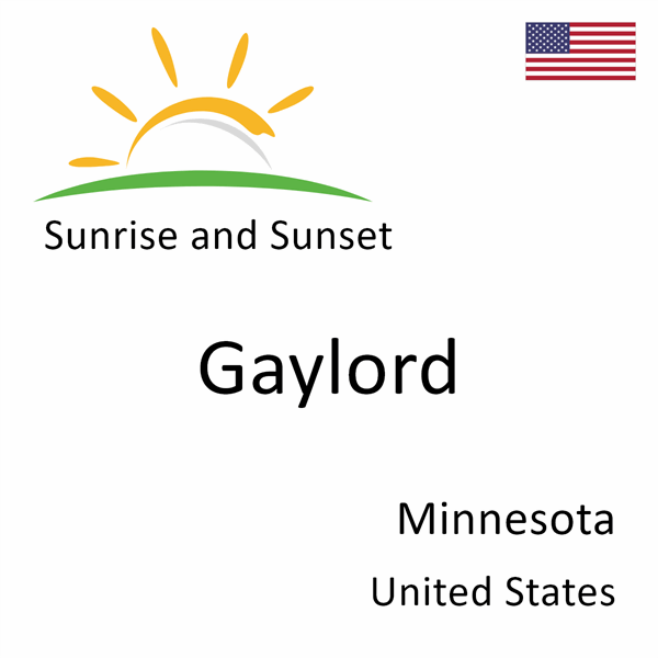 Sunrise and sunset times for Gaylord, Minnesota, United States