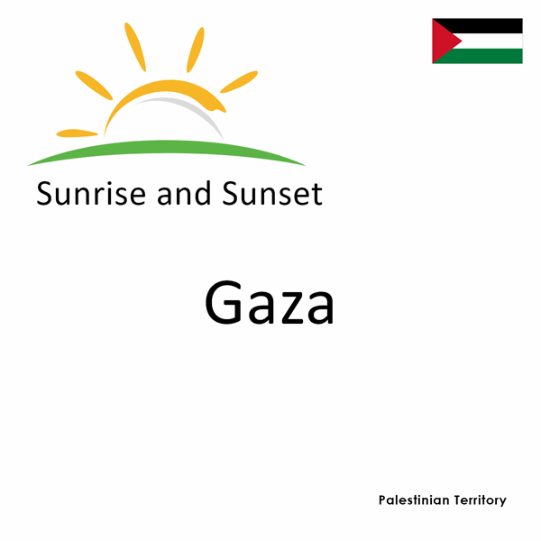 Sunrise and sunset times for Gaza, Palestinian Territory