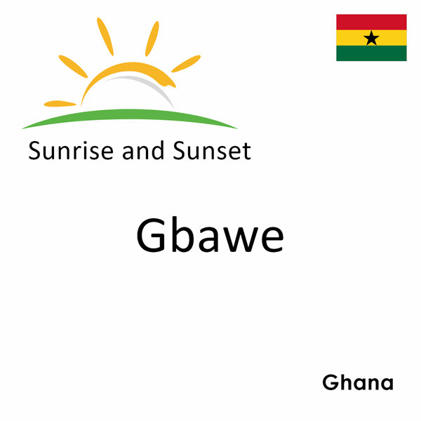 Sunrise and sunset times for Gbawe, Ghana