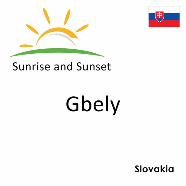 Sunrise and sunset times for Gbely, Slovakia