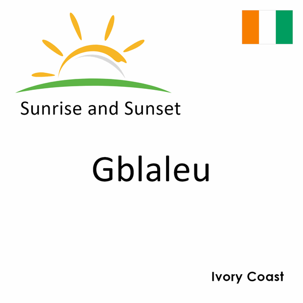 Sunrise and sunset times for Gblaleu, Ivory Coast