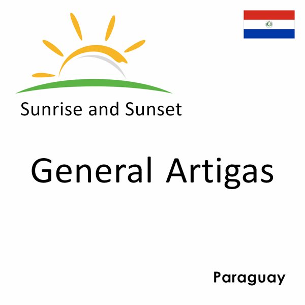 Sunrise and sunset times for General Artigas, Paraguay