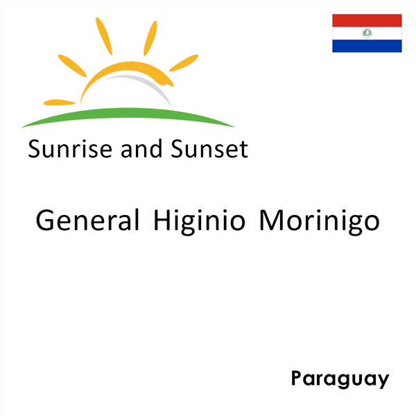 Sunrise and sunset times for General Higinio Morinigo, Paraguay