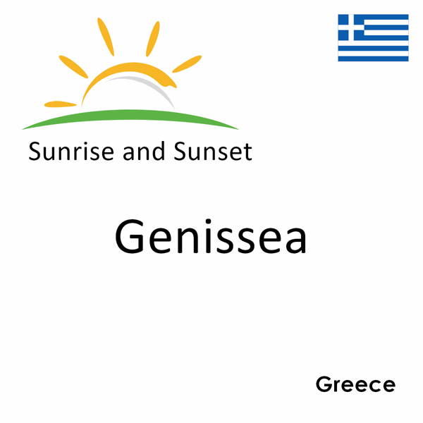 Sunrise and sunset times for Genissea, Greece