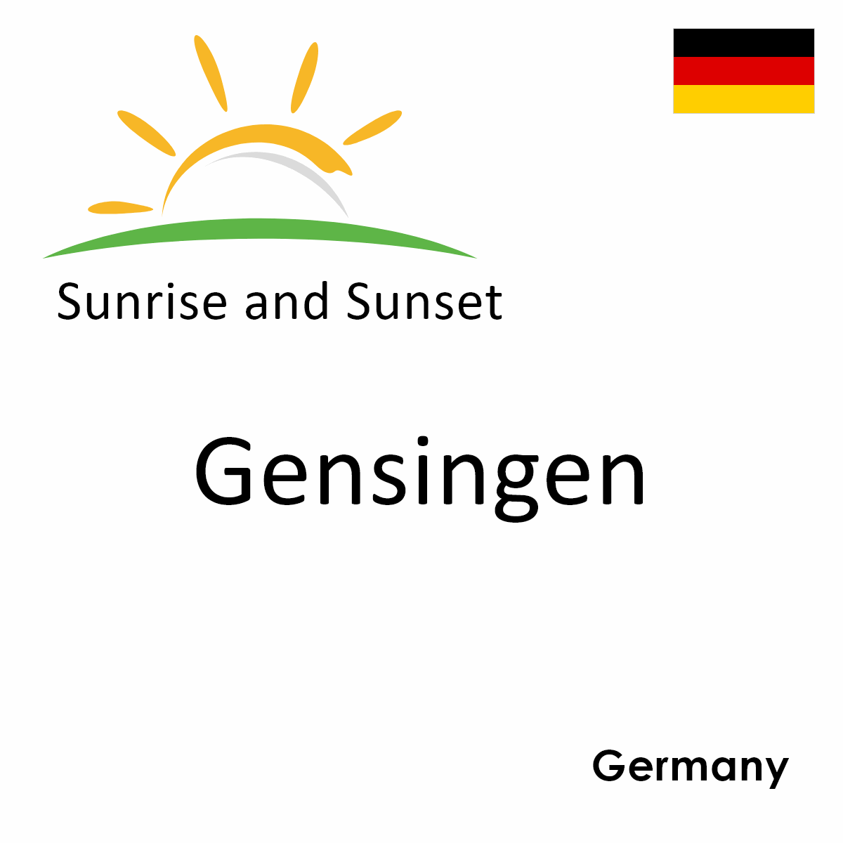 Sunrise and Sunset Times in Gensingen, Germany