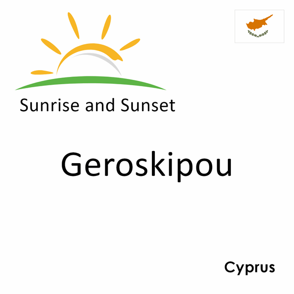 Sunrise and sunset times for Geroskipou, Cyprus