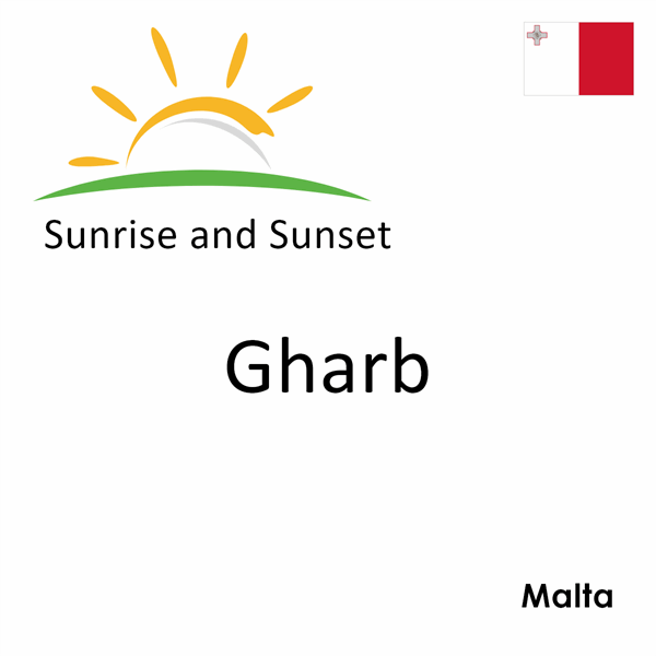 Sunrise and sunset times for Gharb, Malta