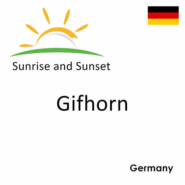 Sunrise and sunset times for Gifhorn, Germany