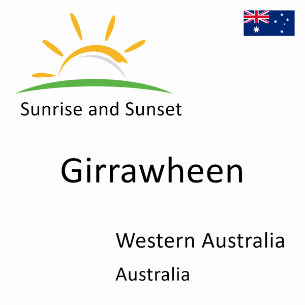 Sunrise and sunset times for Girrawheen, Western Australia, Australia