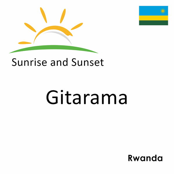 Sunrise and sunset times for Gitarama, Rwanda