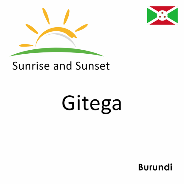 Sunrise and sunset times for Gitega, Burundi