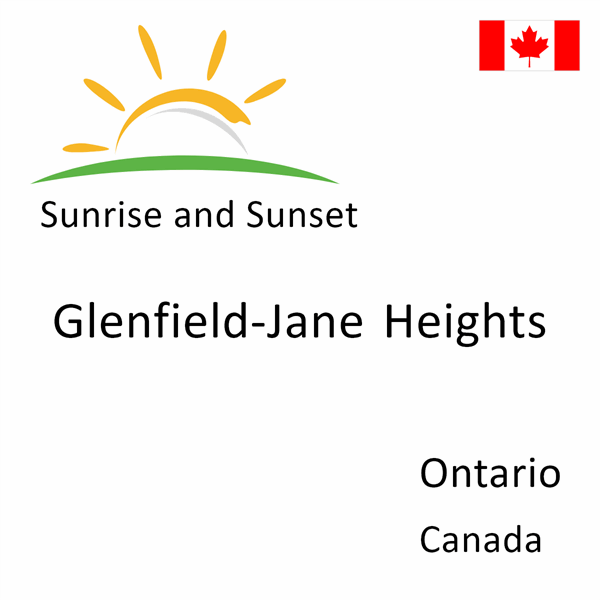 Sunrise and sunset times for Glenfield-Jane Heights, Ontario, Canada