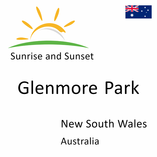 Sunrise and sunset times for Glenmore Park, New South Wales, Australia