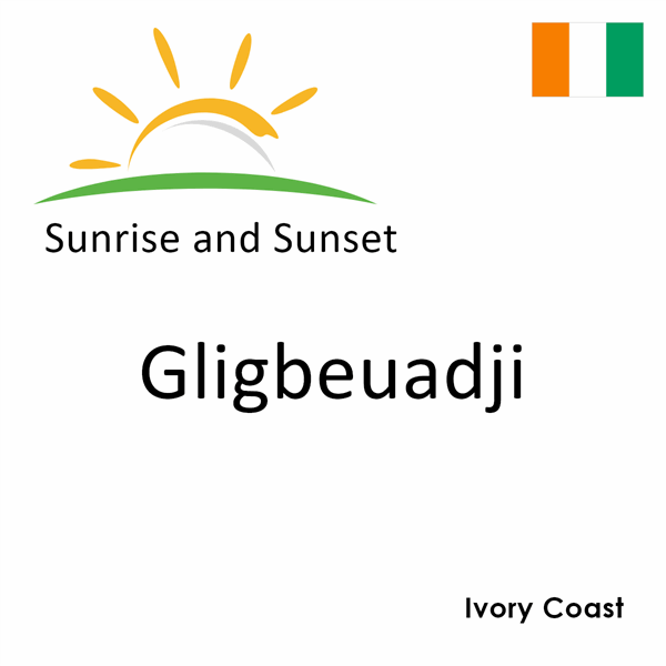 Sunrise and sunset times for Gligbeuadji, Ivory Coast