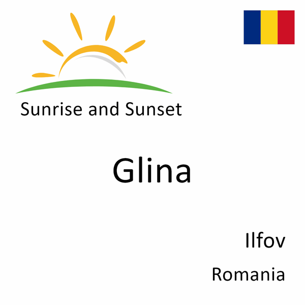Sunrise and sunset times for Glina, Ilfov, Romania