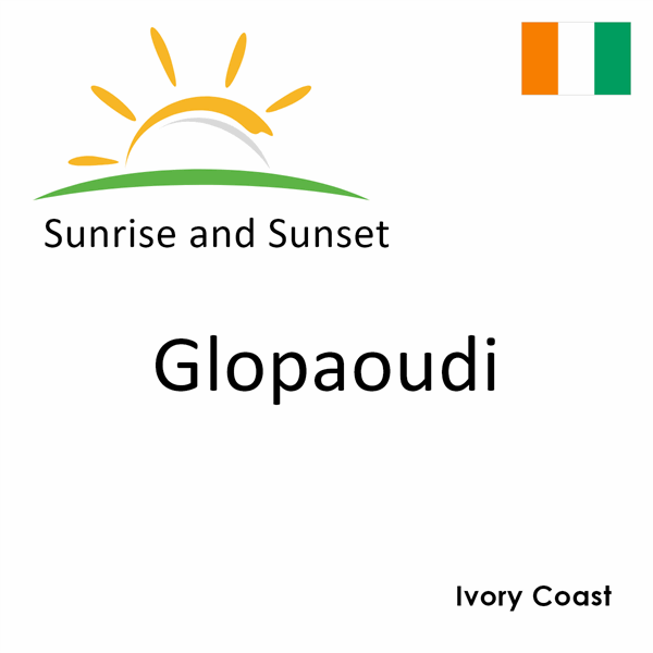 Sunrise and sunset times for Glopaoudi, Ivory Coast