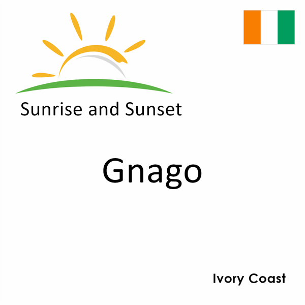 Sunrise and sunset times for Gnago, Ivory Coast