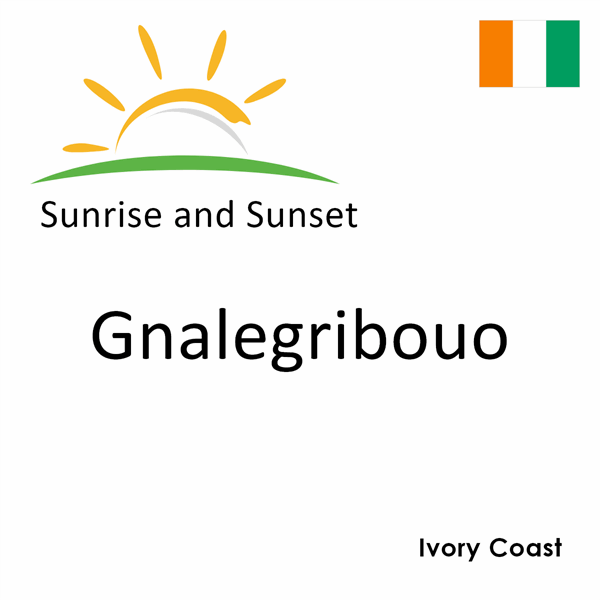 Sunrise and sunset times for Gnalegribouo, Ivory Coast