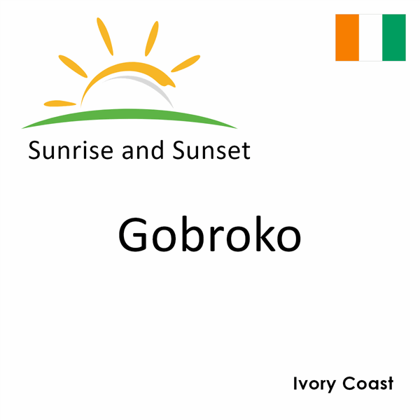 Sunrise and sunset times for Gobroko, Ivory Coast