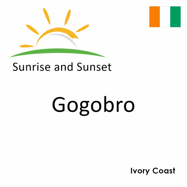 Sunrise and sunset times for Gogobro, Ivory Coast