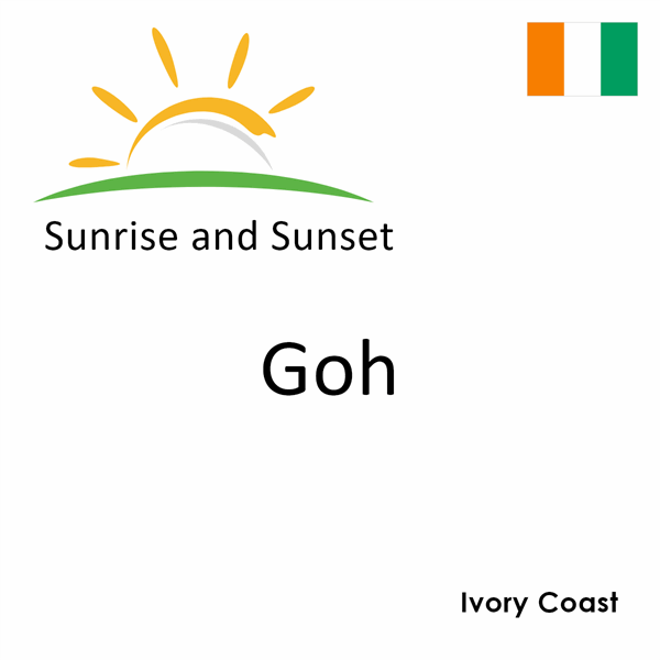 Sunrise and sunset times for Goh, Ivory Coast