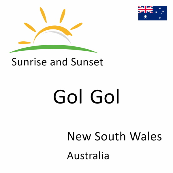 Sunrise and sunset times for Gol Gol, New South Wales, Australia