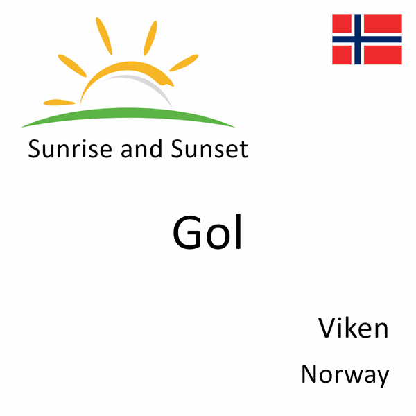 Sunrise and sunset times for Gol, Viken, Norway