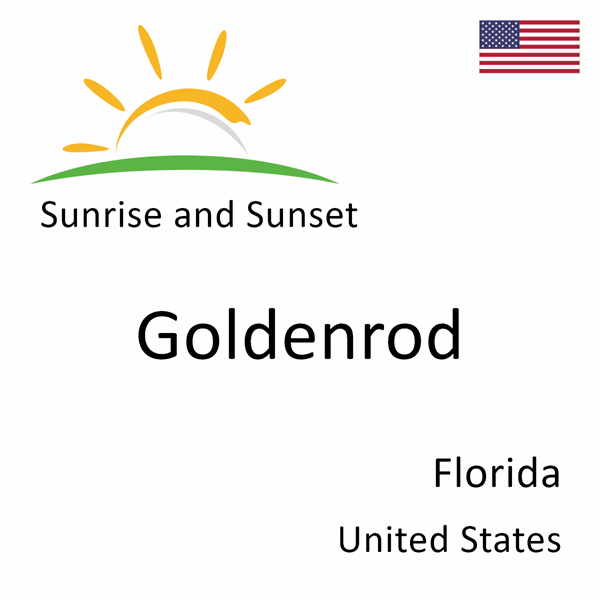 Sunrise and sunset times for Goldenrod, Florida, United States