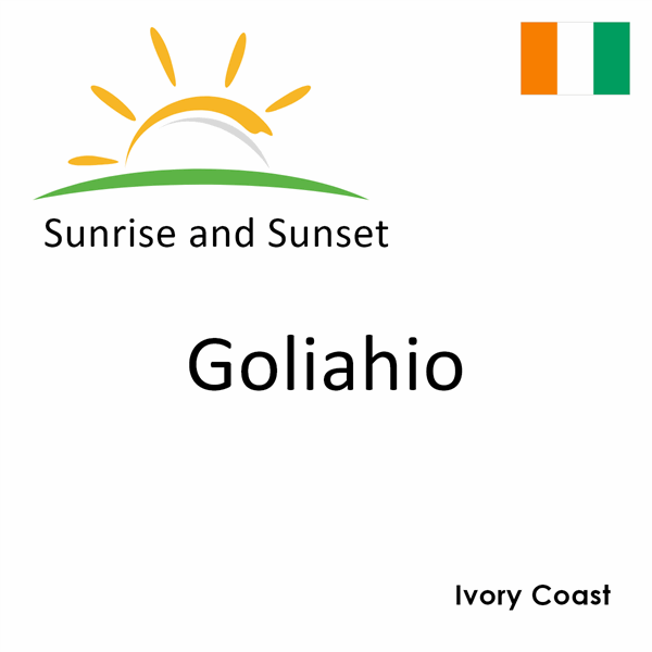 Sunrise and sunset times for Goliahio, Ivory Coast