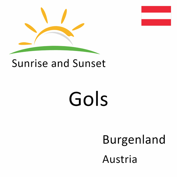Sunrise and sunset times for Gols, Burgenland, Austria