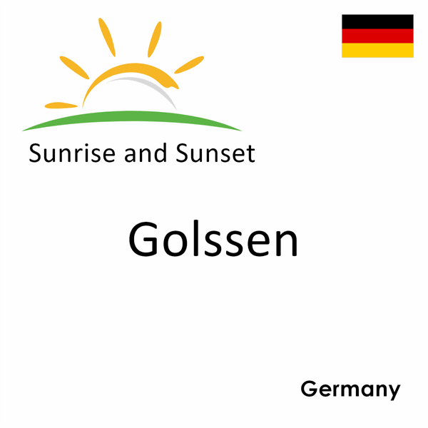 Sunrise and sunset times for Golssen, Germany