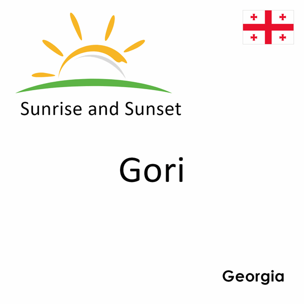 Sunrise and sunset times for Gori, Georgia
