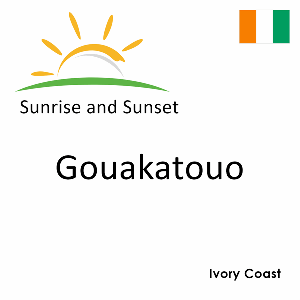 Sunrise and sunset times for Gouakatouo, Ivory Coast