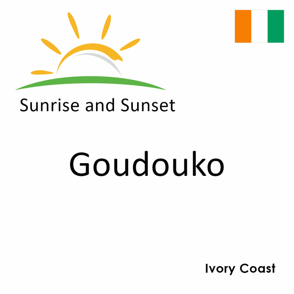 Sunrise and sunset times for Goudouko, Ivory Coast