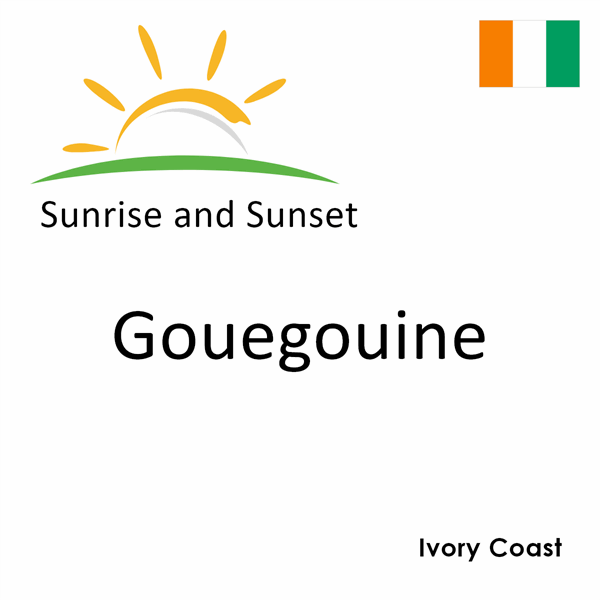 Sunrise and sunset times for Gouegouine, Ivory Coast