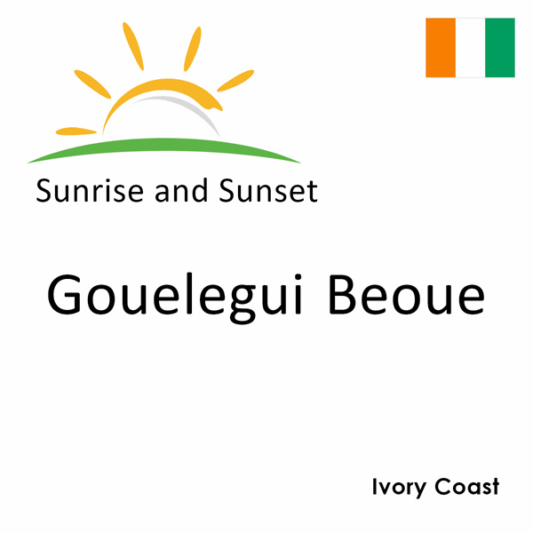 Sunrise and sunset times for Gouelegui Beoue, Ivory Coast