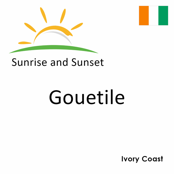 Sunrise and sunset times for Gouetile, Ivory Coast