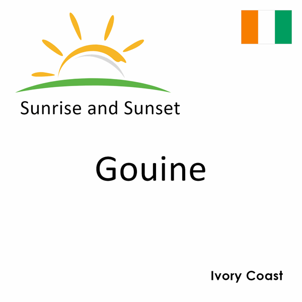 Sunrise and sunset times for Gouine, Ivory Coast