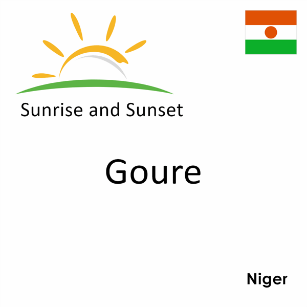 Sunrise and sunset times for Goure, Niger